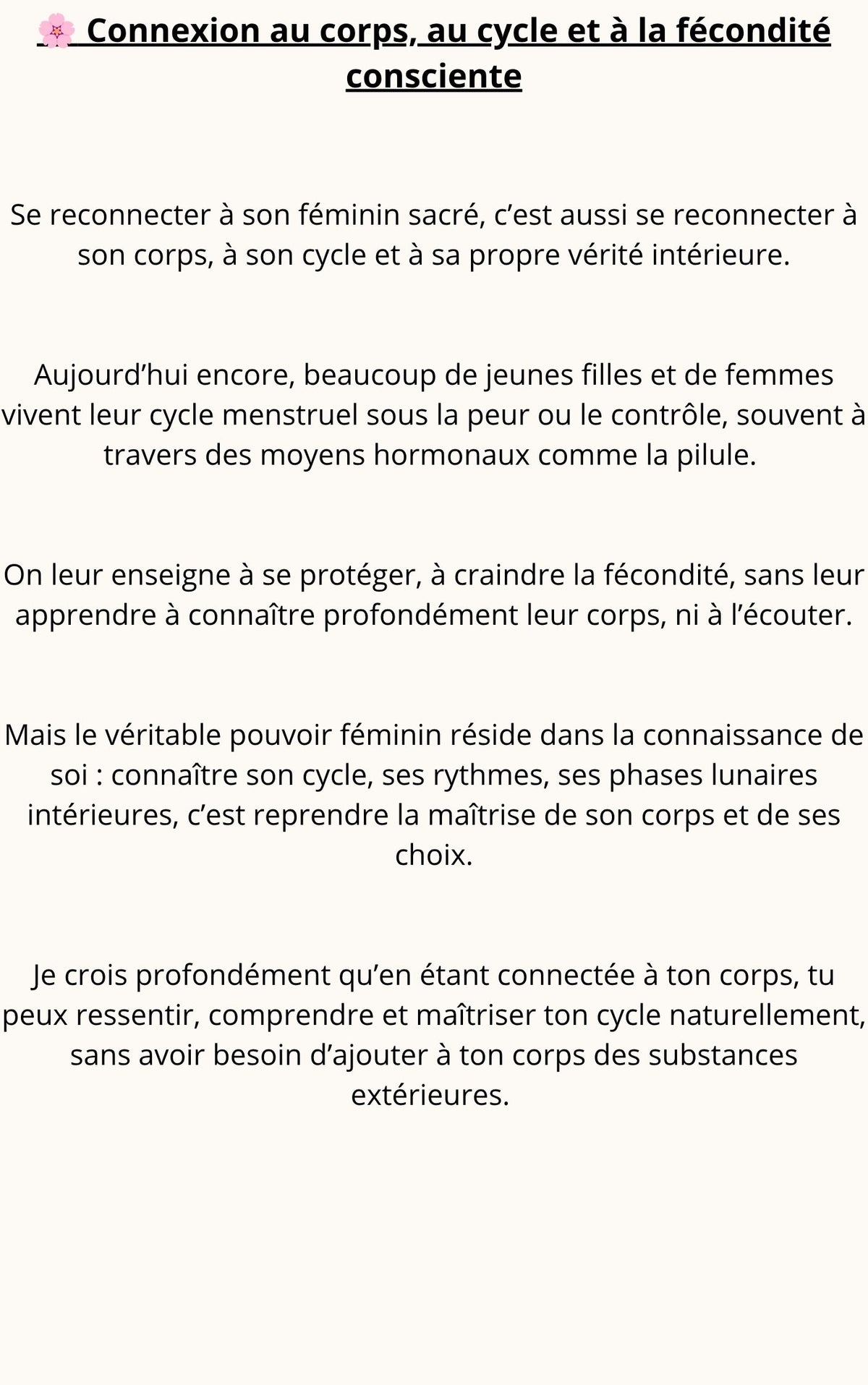 Réconcilie-toi avec ton Féminin
