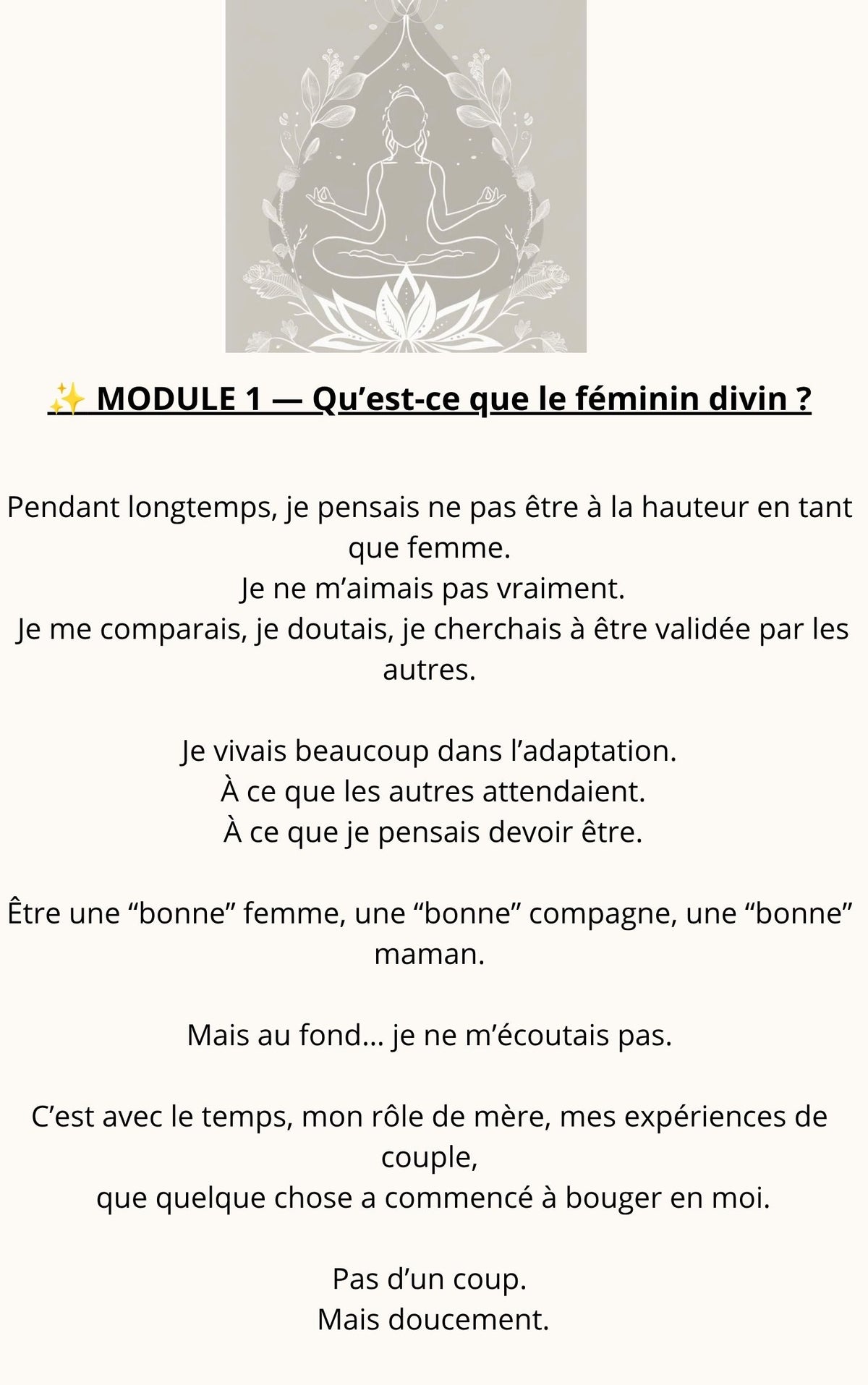 Réconcilie-toi avec ton Féminin